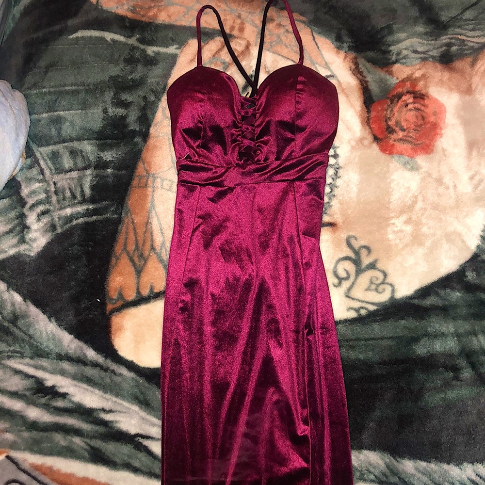 IRIS Suede Burgundy Dress